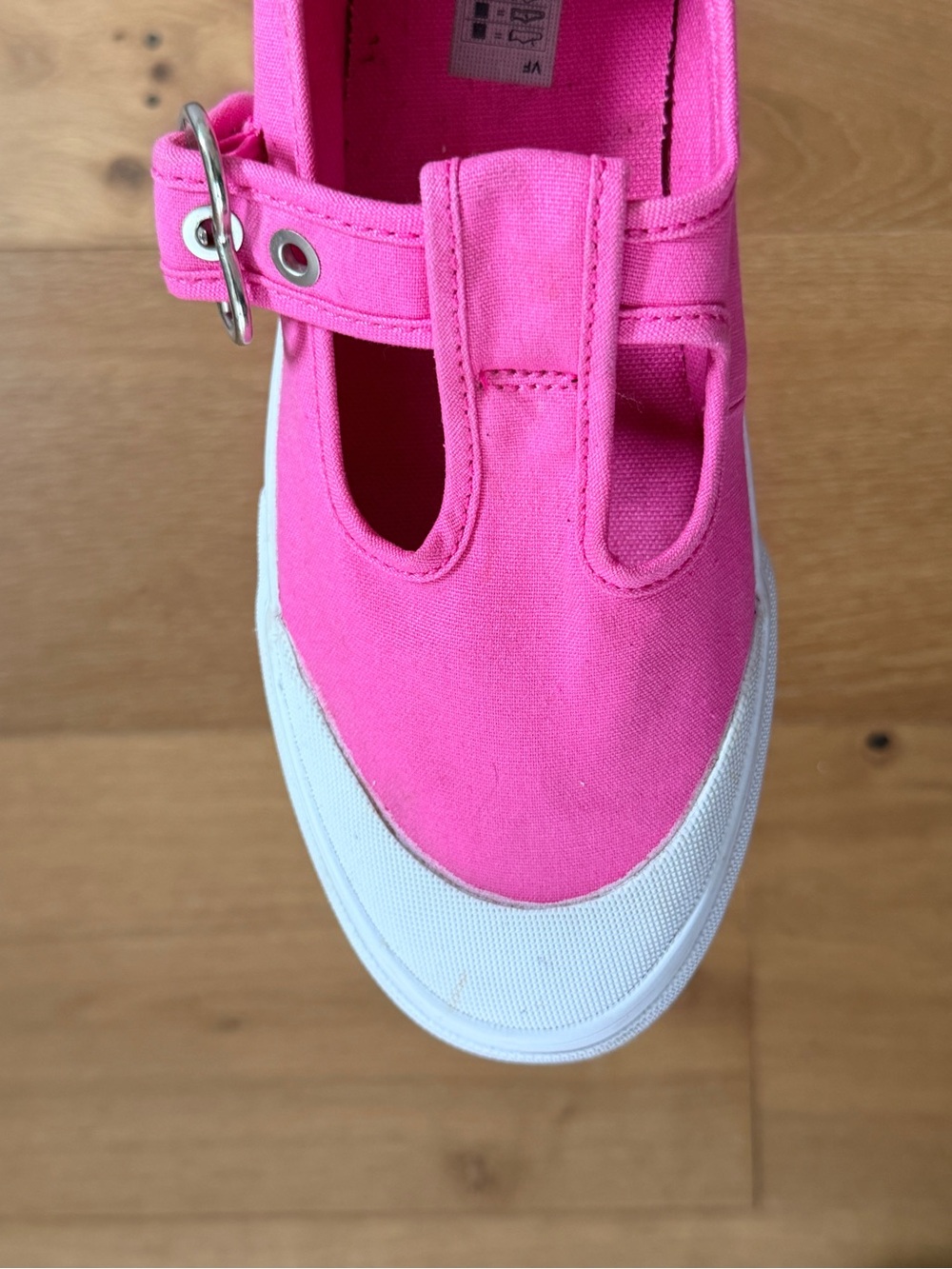 Vans Style 93 Mary Jane Hot Pink Canvas T-Strap Buckle Sneaker Women's 11 (est!) - Picture 5 of 10